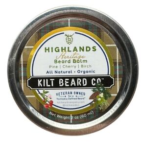 Highlands Heritage- Beard Balm (Cherry, Pine, Birch) 2oz, Organic, Style, Hydrate, and Nourish