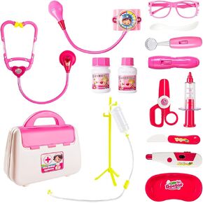 Doctor Kit for Kids，15Pcs Doctors Play Set Pretend Play Doctor Toys for Toddler Boys Girls Aged 3 4 5 6 Year Old