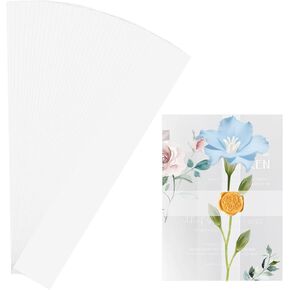 Benvo 150 Pcs Vellum Paper Bands for 5x7 Wedding Invitations Belly Bands Elegant Wrap Overlays Gift Wrapping Line for Bridal Showers Anniversaries Thank You Notes