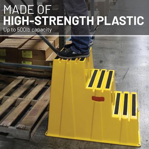 US Weight Yellow Safety Steps – Lightweight & Durable Anti-Slip Step Stools with High Visibility for Home, Office, and Industrial Use in Kuwait