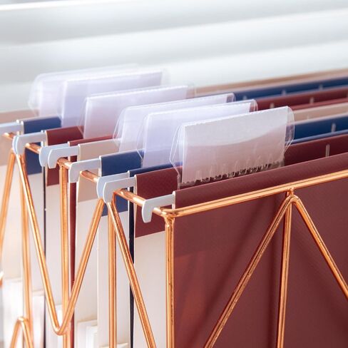 Y YOMA 6 Pack Extra Capacity Hanging File Folders Letter Size with Handle Accordion Decorative File Folder Colored Hanging Folder Organizer for with 1/5-Cut Adjustable Tabs, Laid Maillard Color in Saudi Arabia