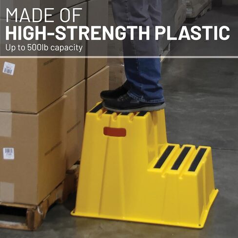 US Weight Yellow Safety Steps – Lightweight & Durable Anti-Slip Step Stools with High Visibility for Home, Office, and Industrial Use in Kuwait