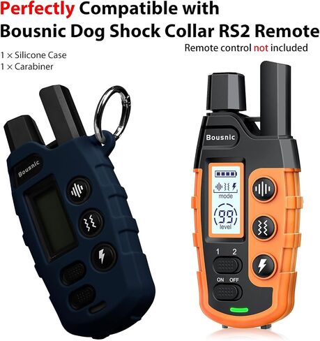 Silicone Protective Case for Bousnic Dog Shock Collar RS2 Remote with Carabiner (Blue) in Saudi Arabia