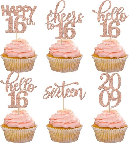 RSSTARXI 30 Pack 21st Birthday Cupcake Topcake Glitter One One منذ عام 2004 Legal Happy 21st Cupcake يختار هتافات إلى 21 عامًا من زخارف الكيك لعيد الميلاد الحادي والعشرين لوازم حفلة سوداء in Kuwait