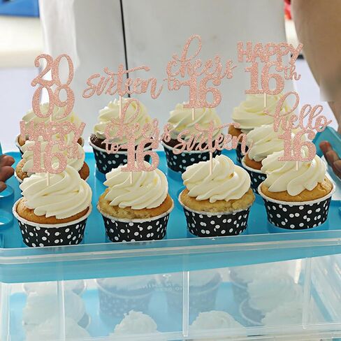 RSSTARXI 30 Pack 21st Birthday Cupcake Topcake Glitter One One منذ عام 2004 Legal Happy 21st Cupcake يختار هتافات إلى 21 عامًا من زخارف الكيك لعيد الميلاد الحادي والعشرين لوازم حفلة سوداء in Kuwait