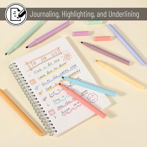 Mr. Pen- Aesthetic Highlighters, 6 Pack, Chisel Tip, Retro Tones, Cute Highlighters Assorted Colors, Cute Highlighters for School Highlighters, Highlighter Set, Pastel Highlighters in Saudi Arabia