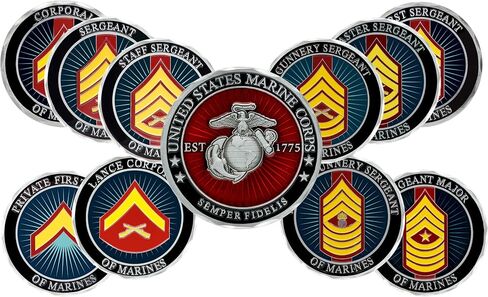 Officially Licensed USMC Lance Corporal E3 Challenge Coin – Marine Corps Coin – LCpl Coin Challenge Coin | Disabled USMC Vet Owned Small Business in Saudi Arabia