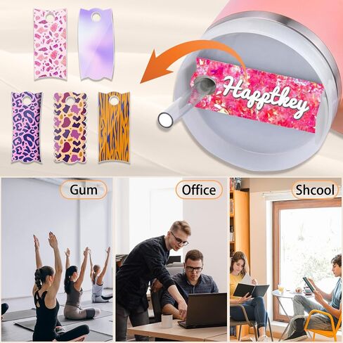 10pcs تسامي اسم لوحة الفراغات الاكريليك ، 3.2 "× 1.3" لـ Stanley 40 Oz Tumblers تسامي الأسماء الأكريليك علامات الفراغ in Kuwait