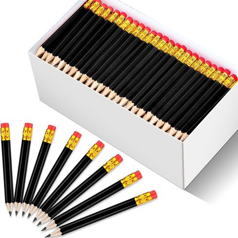 Outus 144 Pcs Mini Golf Pencils Bulk Half Pencils with Eraser #2 HB Pre Sharpened for Party Favors Office Supplies 4 Inch(Rose Red) in Saudi Arabia