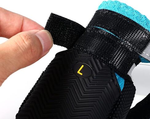 Dog Boots for Outdoor and Indoor(4 PCs), Anti-Slip Waterproof Dog Shoes with Reflective Strips, Adjustable Dog Socks Paw Protector for Medium Large Dogs in Saudi Arabia