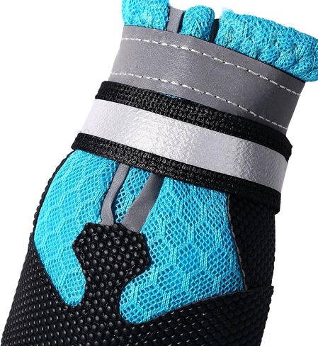 Dog Boots for Outdoor and Indoor(4 PCs), Anti-Slip Waterproof Dog Shoes with Reflective Strips, Adjustable Dog Socks Paw Protector for Medium Large Dogs in Saudi Arabia