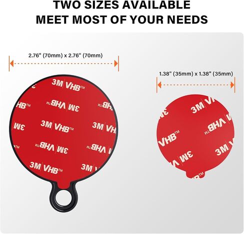 APPS2Car 3-Pack 3" Dashboard Mounting Disk, VHB Pad for Suction Cup Mount | VHB Pad, Not Double-Sided Tape; Fits Suction Cups Up to 3 Inches for Phone Mounts; For Flat Dashboards Only; One-time Use in Kuwait