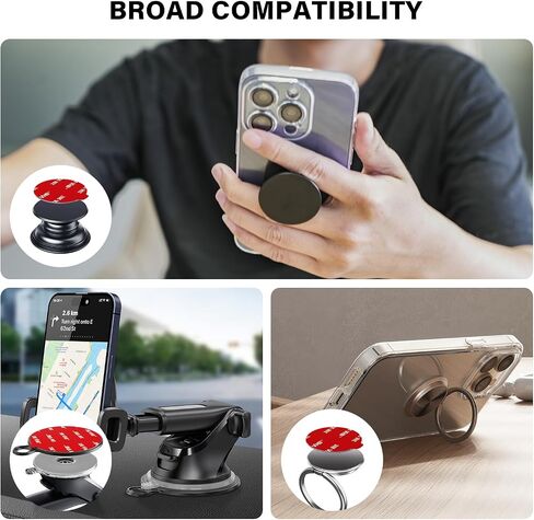 APPS2Car 3-Pack 3" Dashboard Mounting Disk, VHB Pad for Suction Cup Mount | VHB Pad, Not Double-Sided Tape; Fits Suction Cups Up to 3 Inches for Phone Mounts; For Flat Dashboards Only; One-time Use in Kuwait