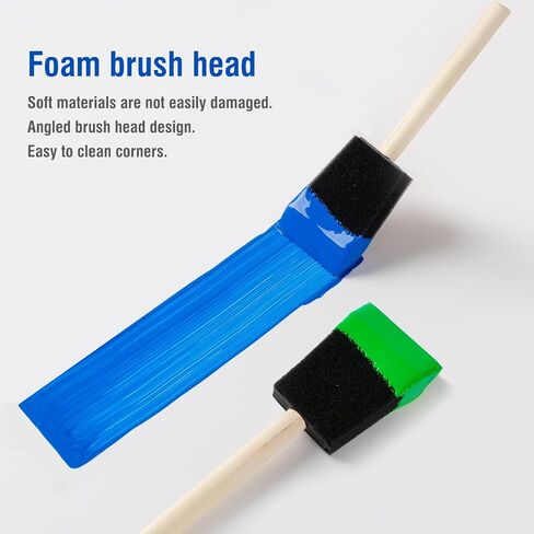 Foam Paint Brushes, 2 Inch, 48 Pack, Sponge Bruhses for Painting, Craft Paint Sponges Set, Foam Brushes Bulk, Sponge Paint Brushes for DIY, Staining, Black in Saudi Arabia