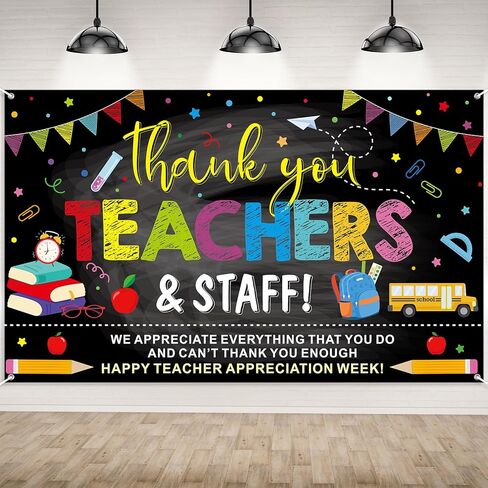 شكرا لك معلم التقدير أسبوع زخارف لافتة الخلفية ، شكرا لك المعلمين و RAUTH BANNER PHOTH BAOTH الخلفية الأوزان الموظفين ديكورات لمكتب الفصل الدراسي المدرسي in Kuwait