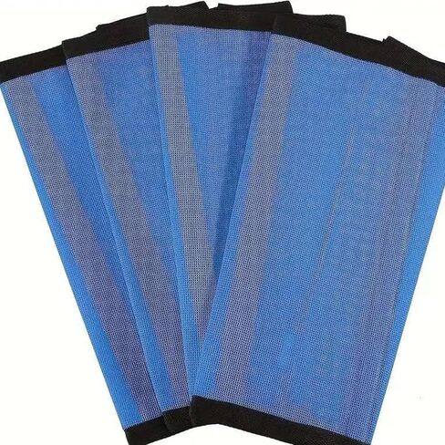 Horse Fly Protection Boots with Leather Frame, Mesh Leg Wraps for Pony and Mini Donkey, Set of 4 (Blue, M) in Saudi Arabia
