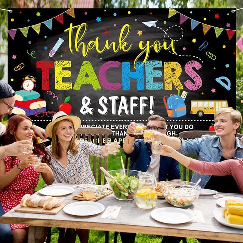 شكرا لك معلم التقدير أسبوع زخارف لافتة الخلفية ، شكرا لك المعلمين و RAUTH BANNER PHOTH BAOTH الخلفية الأوزان الموظفين ديكورات لمكتب الفصل الدراسي المدرسي in Kuwait