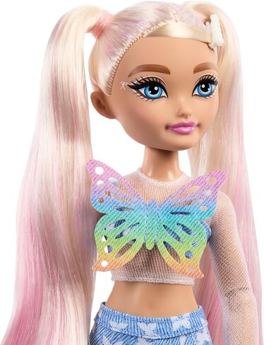 Barbie Dream Besties Doll and Accessories, Teresa Posable Roller Skating Fashion Doll with Brown Hair, 9Video Game Themed Pieces in Saudi Arabia