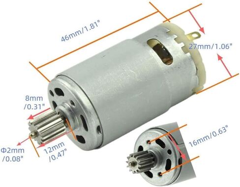 chancs RS390 محرك كهربائي DC 12V 20000 دورة في الدقيقة 12 تروس أسنان محرك لسيارة لعبة عربة نارية ثلاثية العجلات مع استبدال RS-380 in Kuwait