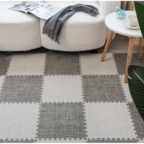 LMBABTER Baby Puzzle Playmat - مربعات متشابكة للأطفال ، 9 بلاطات متشابكة من اللغز الرغوية الحصير للأطفال الصالة الرياضية ، الحضانة ، غرفة اللعب (رمادي) in Kuwait