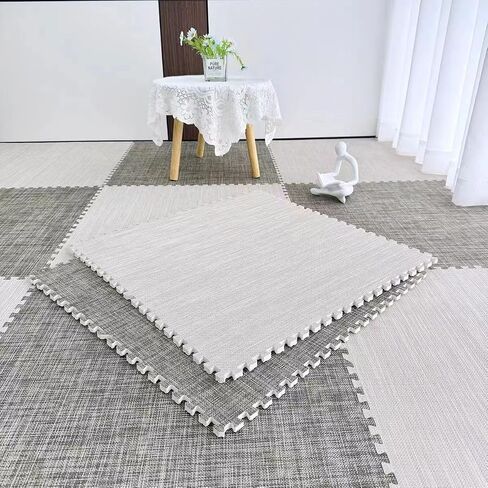 LMBABTER Baby Puzzle Playmat - مربعات متشابكة للأطفال ، 9 بلاطات متشابكة من اللغز الرغوية الحصير للأطفال الصالة الرياضية ، الحضانة ، غرفة اللعب (رمادي) in Kuwait