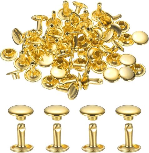 UXCELL 120SET LEATHY PROTETS ، 8MM CAP DOUBLE CAP Protular Metal Studs Repars in Kuwait