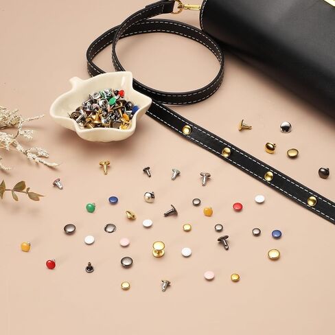 UXCELL 120SET LEATHY PROTETS ، 8MM CAP DOUBLE CAP Protular Metal Studs Repars in Kuwait
