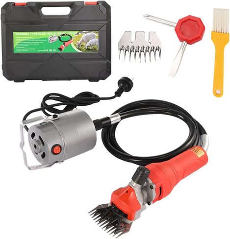 Clippers Clippers Electric Clippers ، 110 فولت Sheen Sheers 1000W آلة قص الصوف مع شفرتين (أحمر) in Kuwait