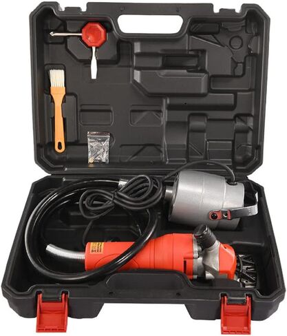 Clippers Clippers Electric Clippers ، 110 فولت Sheen Sheers 1000W آلة قص الصوف مع شفرتين (أحمر) in Kuwait