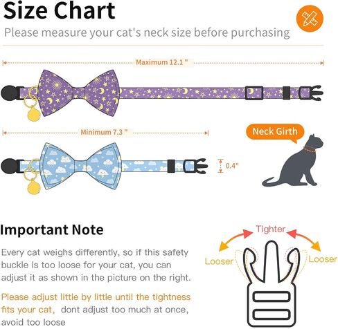 2 Pack Cotton Cat Collar with Bow Tie and Bell for Girl Boy Cats,Cute Pink Flamingo and Blue Whale Pattern Spring Summer Breakaway Cat Collar for Male Female Cats (Flamingo&Whale) in Saudi Arabia