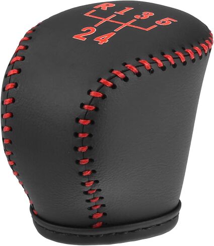 Gear Shift Knob Cover for Buick Excelle 04-07 with Black Stitches Durable | Interior Transmission Shifter Boot Lever Cover Black Faux Leather 1 Pcs in Saudi Arabia