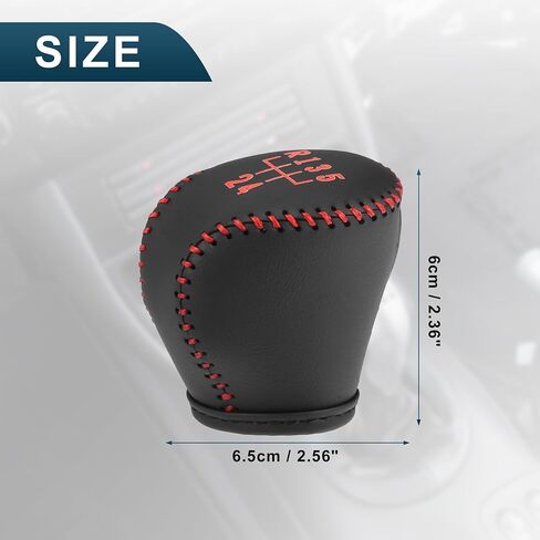 Gear Shift Knob Cover for Buick Excelle 04-07 with Black Stitches Durable | Interior Transmission Shifter Boot Lever Cover Black Faux Leather 1 Pcs in Saudi Arabia