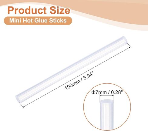 uxcell 40 Pcs Mini Hot Glue Sticks, 0.28" Dia x 3.94" Long EVA Glue Gun Sticks, Black Mini Hot Melt Glue Sticks for DIY Craft Sticky Projects in Saudi Arabia