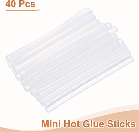 uxcell 40 Pcs Mini Hot Glue Sticks, 0.28" Dia x 3.94" Long EVA Glue Gun Sticks, Black Mini Hot Melt Glue Sticks for DIY Craft Sticky Projects in Saudi Arabia