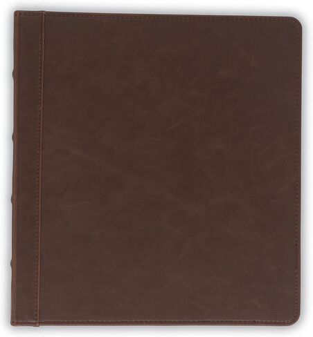 Samsill Vintage Hardback 3 Ring Leather Binder, Professional Binder Organizers, Planner Binder, 0.5 Inch 3 Ring Binder, Letter Size 8.5 x 11, No Zipper, Faux Leather, Black in Kuwait
