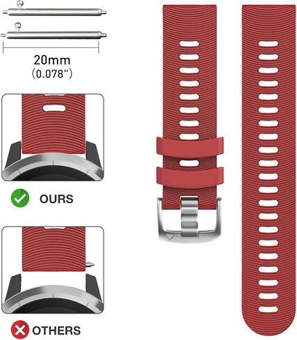 Strap for Garmin Forerunner 245/645 Music,20mm Width Starp for Garmin Vivoactive 3/Vivoactive 3 Music in Saudi Arabia