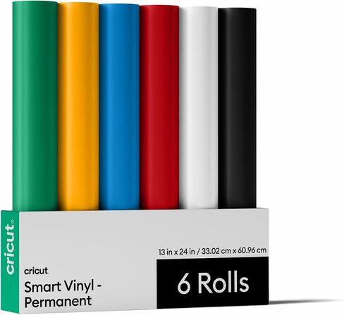Cricut Smart Permanent Vinyl, Sampler Pack (13in x 24in, 6 Sheets) in Saudi Arabia