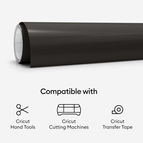 Cricut Premium Permanent Vinyl, 12ft - Black (3-Pack of 4ft Rolls), Compatible with Cricut Explore/Maker Machines in Saudi Arabia