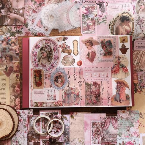 emmoolife Scrapbooking Supplies Kit ، Daily Life World Travel Scrapbook Kit for Bullet Junk Journal ، Stationery ، A6 Grid Noteboor ، DIY Journaling Supplies ، Birthday Craft Gift Teen Girl Women in Kuwait