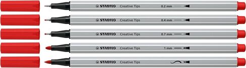 Stabilo Multi -Tip Pen Tips Tips - 50 قطعة مجموعة من القصدير المعدنية - 10 ألوان متنوعة - الرسم الفني ، التوضيح ، الرسم ، الكتابة ، الحروف in Saudi Arabia