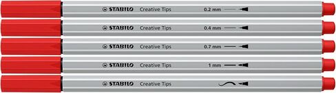 Stabilo Multi -Tip Pen Tips Tips - 50 قطعة مجموعة من القصدير المعدنية - 10 ألوان متنوعة - الرسم الفني ، التوضيح ، الرسم ، الكتابة ، الحروف in Saudi Arabia
