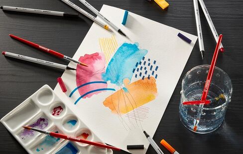 Stabilo Multi -Tip Pen Tips Tips - 50 قطعة مجموعة من القصدير المعدنية - 10 ألوان متنوعة - الرسم الفني ، التوضيح ، الرسم ، الكتابة ، الحروف in Saudi Arabia