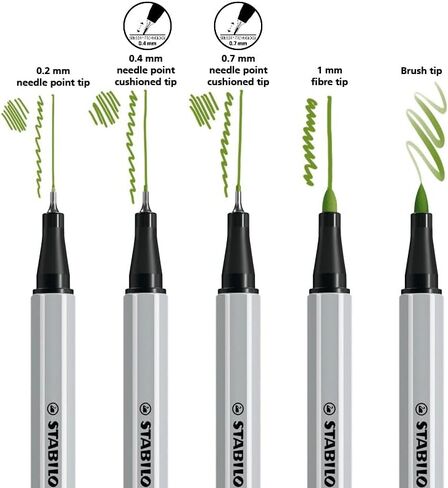 Stabilo Multi -Tip Pen Tips Tips - 50 قطعة مجموعة من القصدير المعدنية - 10 ألوان متنوعة - الرسم الفني ، التوضيح ، الرسم ، الكتابة ، الحروف in Saudi Arabia