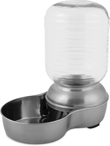 Petmate REPLENDISH Stainless Gravity Feeder, 5 Pound, Made in USA in Saudi Arabia