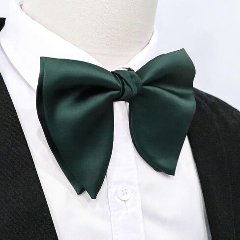Mens Bow Tie Pre Tied Oversized Bow Ties for Men Satin Bowties for Tuxedo Wedding Party Banquet in Kuwait