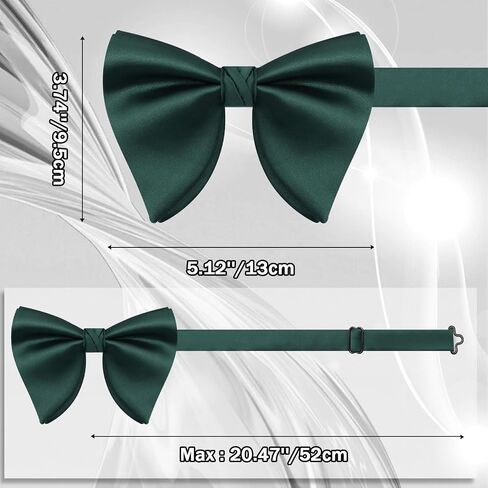 Mens Bow Tie Pre Tied Oversized Bow Ties for Men Satin Bowties for Tuxedo Wedding Party Banquet in Kuwait