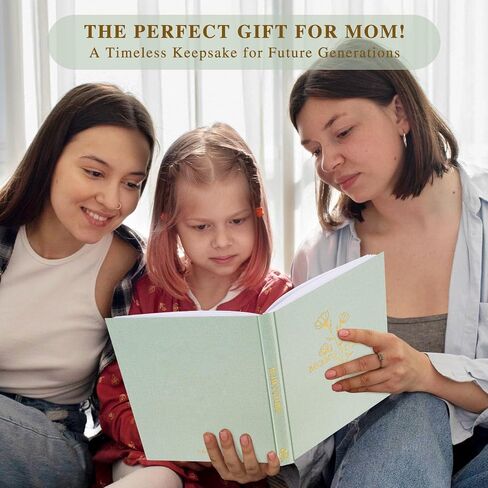 Lanpn Mom Life Story Book Journal with 270+ Prompts, Linen Hardcover Mother Story Guided Journal, Mom Memory Keepsake Book to Fill Out, Mother's Day Birthday Christmas Gift for Mom, Purple in Kuwait