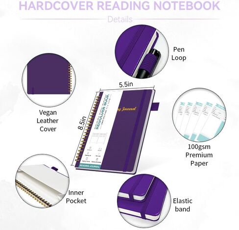 Reading Journals for Book Lovers, Book Journal Reading Log for Readers to Review and Track Your Reading, Book Club Journal and Planner, 80 Books (8.5x5.5"), Teal in Kuwait