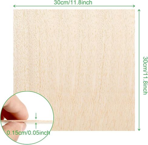 20 Pack Balsa Wood Sheets, 8"x12"x1/16", Thin Natural Unfinished Wood for Crafts, Hobby, Model Making, Wood Burning and Laser Projects, School Projects, Craft Project（200x300x1.5MM） in Saudi Arabia