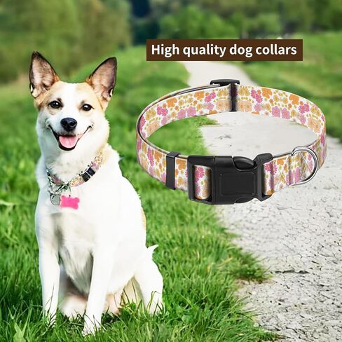 Dog Collar, Adjustable Funny Pet Collar with Quick Release Durable Buckle, Cute Collars for Medium Large Dogs, Cute Striped Spots in Kuwait